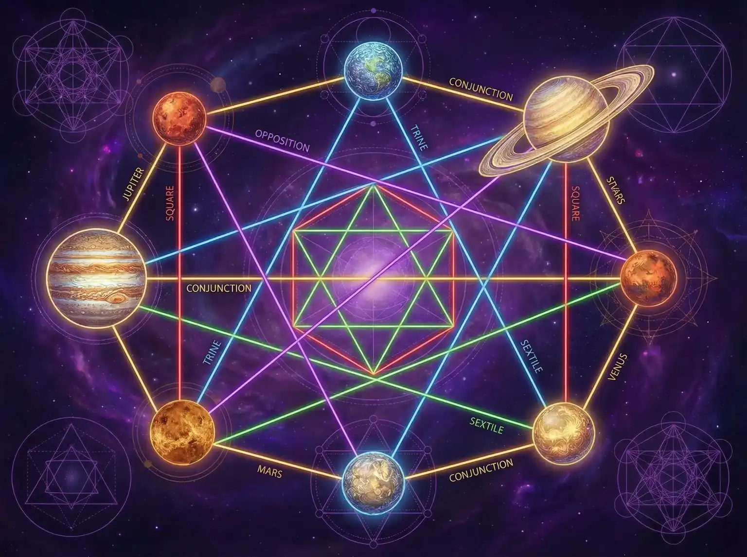 行星相位解读 - 乔家大院全集 | 占星学进阶